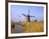 Windmills Along the Canal in Kinderdijk, Netherlands-Keren Su-Framed Photographic Print