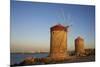 Windmills and Agios Nikolaos, Rhodes City, Rhodes, Dodecanese, Greek Islands, Greece, Europe-Tuul-Mounted Photographic Print