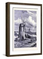 Windmills at East Hampton United States of America-null-Framed Giclee Print