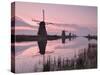 Windmills at Kinderdijk at Dawn, Near Rotterdam, Holland, the Netherlands-Gary Cook-Stretched Canvas