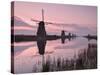 Windmills at Kinderdijk at Dawn, Near Rotterdam, Holland, the Netherlands-Gary Cook-Stretched Canvas