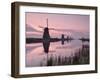 Windmills at Kinderdijk at Dawn, Near Rotterdam, Holland, the Netherlands-Gary Cook-Framed Photographic Print