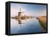 Windmills at Kinderdijk, Near Rotterdam, Holland, the Netherlands-Gary Cook-Framed Stretched Canvas