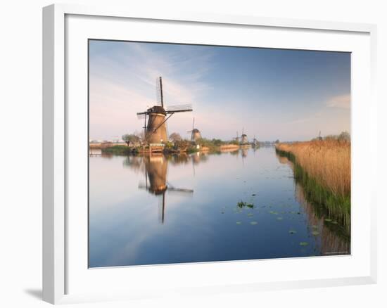 Windmills at Kinderdijk, Near Rotterdam, Holland, the Netherlands-Gary Cook-Framed Photographic Print