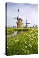 Windmills at Kinderdijk, the Netherlands in Spring-Colette2-Stretched Canvas