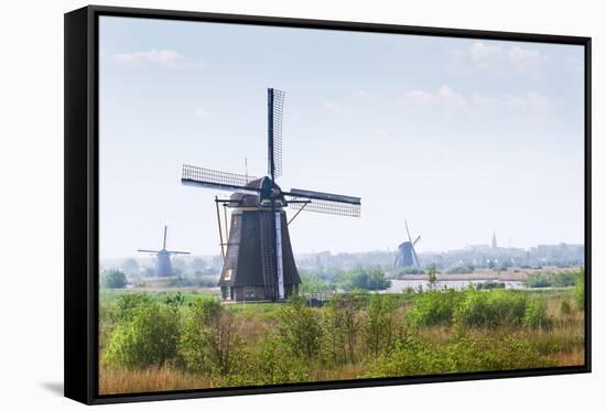 Windmills at Kinderdijk, the Netherlands-Colette2-Framed Stretched Canvas