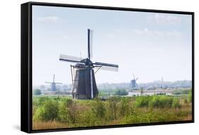 Windmills at Kinderdijk, the Netherlands-Colette2-Framed Stretched Canvas