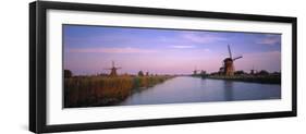 Windmills at Kinderdijk, Zuid, Holland-Walter Bibikow-Framed Photographic Print