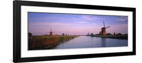 Windmills at Kinderdijk, Zuid, Holland-Walter Bibikow-Framed Photographic Print