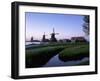 Windmills at Sunset, Zaanstad, North Holland-Walter Bibikow-Framed Photographic Print