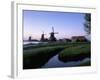 Windmills at Sunset, Zaanstad, North Holland-Walter Bibikow-Framed Photographic Print