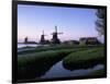 Windmills at Sunset, Zaanstad, North Holland-Walter Bibikow-Framed Photographic Print