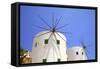 Windmills Converted for Accommodation, Leros, Dodecanese, Greek Islands, Greece, Europe-Neil Farrin-Framed Stretched Canvas