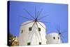 Windmills Converted for Accommodation, Leros, Dodecanese, Greek Islands, Greece, Europe-Neil Farrin-Stretched Canvas