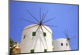 Windmills Converted for Accommodation, Leros, Dodecanese, Greek Islands, Greece, Europe-Neil Farrin-Mounted Photographic Print