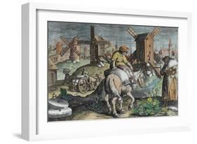 Windmills, from 'Nova Reperta'-Jan van der Straet-Framed Giclee Print