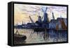 Windmills in Holland, 1908-Maximilien Luce-Framed Stretched Canvas