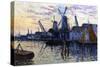 Windmills in Holland, 1908-Maximilien Luce-Stretched Canvas