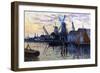 Windmills in Holland, 1908-Maximilien Luce-Framed Giclee Print