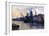 Windmills in Holland, 1908-Maximilien Luce-Framed Giclee Print