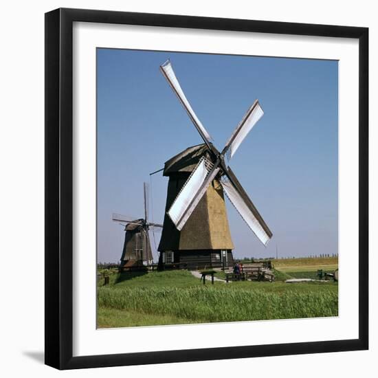 Windmills in Holland-CM Dixon-Framed Photographic Print