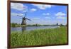 Windmills in Kinderdijk, UNESCO World Heritage Site, South Holland, Netherlands, Europe-Hans-Peter Merten-Framed Photographic Print