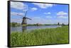 Windmills in Kinderdijk, UNESCO World Heritage Site, South Holland, Netherlands, Europe-Hans-Peter Merten-Framed Stretched Canvas