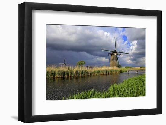 Windmills in Kinderdijk, UNESCO World Heritate Site, South Holland, Netherlands, Europe-Hans-Peter Merten-Framed Photographic Print