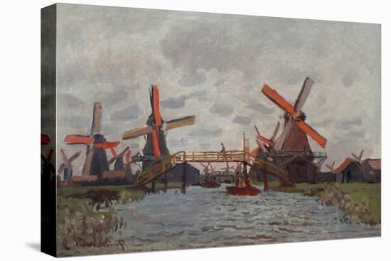 Windmills in the Westzijderveld near Zaandam. 1871-Claude Monet-Stretched Canvas