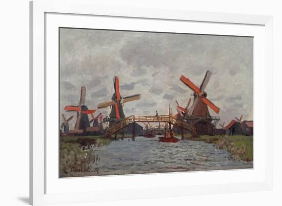 Windmills in the Westzijderveld near Zaandam. 1871-Claude Monet-Framed Giclee Print