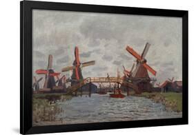 Windmills in the Westzijderveld near Zaandam. 1871-Claude Monet-Framed Giclee Print