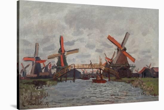 Windmills in the Westzijderveld near Zaandam. 1871-Claude Monet-Stretched Canvas