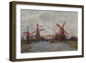 Windmills in the Westzijderveld near Zaandam. 1871-Claude Monet-Framed Giclee Print