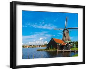 Windmills in Zaanse Schans, Holland, Netherlands-kavalenkava volha-Framed Photographic Print