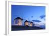 Windmills Kato Mili, Mykonos-Town, Mykonos, Cyclades, Greece-Katja Kreder-Framed Photographic Print