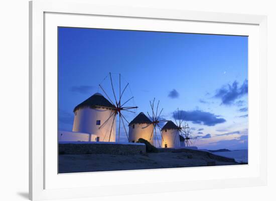 Windmills Kato Mili, Mykonos-Town, Mykonos, Cyclades, Greece-Katja Kreder-Framed Photographic Print