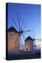 Windmills Kato Mili, Mykonos-Town, Mykonos, Cyclades, Greece-Katja Kreder-Stretched Canvas