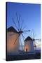 Windmills Kato Mili, Mykonos-Town, Mykonos, Cyclades, Greece-Katja Kreder-Stretched Canvas
