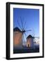 Windmills Kato Mili, Mykonos-Town, Mykonos, Cyclades, Greece-Katja Kreder-Framed Photographic Print