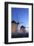 Windmills Kato Mili, Mykonos-Town, Mykonos, Cyclades, Greece-Katja Kreder-Framed Photographic Print