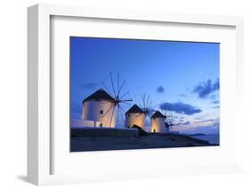 Windmills Kato Mili, Mykonos-Town, Mykonos, Cyclades, Greece-Katja Kreder-Framed Photographic Print