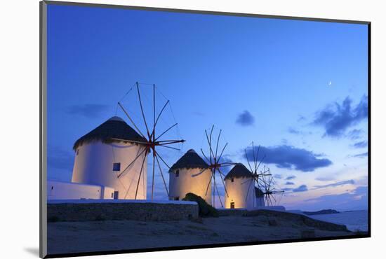 Windmills Kato Mili, Mykonos-Town, Mykonos, Cyclades, Greece-Katja Kreder-Mounted Photographic Print