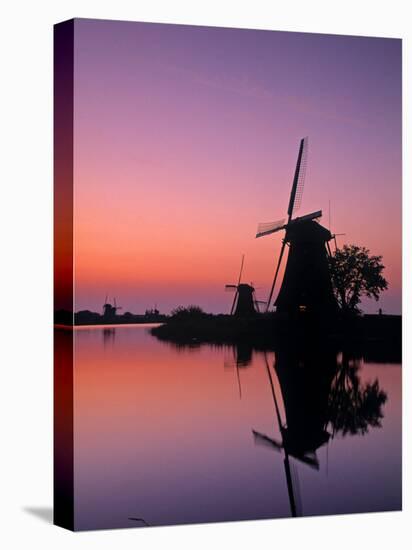 Windmills, Kinderdijk, Zuid, Holland-Walter Bibikow-Stretched Canvas