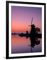 Windmills, Kinderdijk, Zuid, Holland-Walter Bibikow-Framed Photographic Print