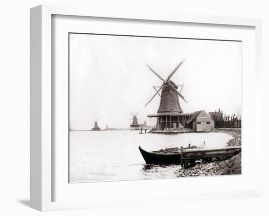 Windmills, Laandam, Netherlands, 1898-James Batkin-Framed Photographic Print