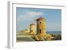 Windmills, Mandraki Harbor, Rhodes City, Rhodes, Dodecanese-Jochen Schlenker-Framed Photographic Print