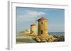 Windmills, Mandraki Harbor, Rhodes City, Rhodes, Dodecanese-Jochen Schlenker-Framed Photographic Print