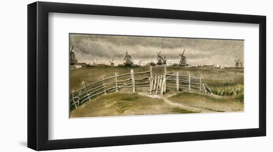 Windmills near Dordrecht-Vincent van Gogh-Framed Giclee Print