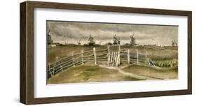 Windmills near Dordrecht-Vincent van Gogh-Framed Giclee Print