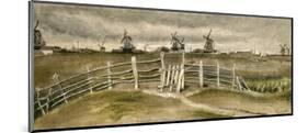 Windmills near Dordrecht-Vincent van Gogh-Mounted Giclee Print